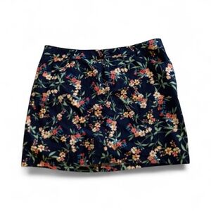 St. John's Bay Floral Skort - Navy and Multicolor